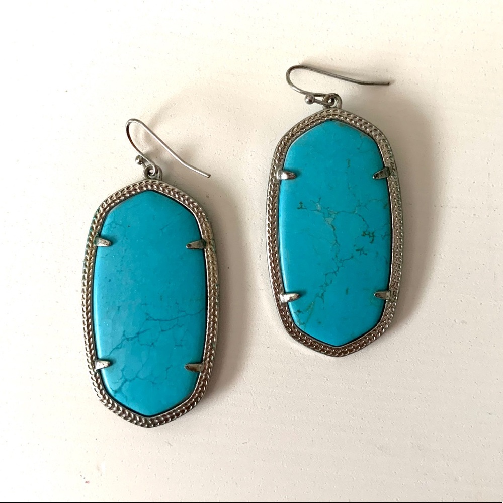 Turquoise and Silver Danielle Earrings
